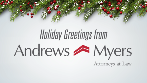Holiday greetings from Andrews Myers lawyers in Houston and Austin